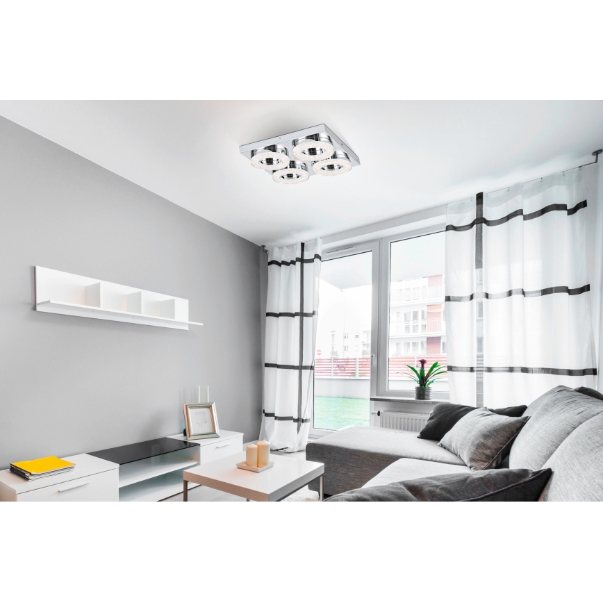Eglo - Plafoniera LED di cristallo 4xLED/4W/230V