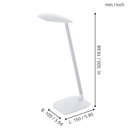 Eglo - Lampada LED da tavolo 1xLED/4,5W/12V/230V