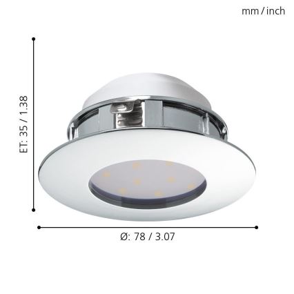 Eglo - Luminaire LED encastrable 1xLED/4,9W/230V