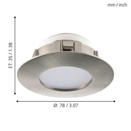 Eglo - Luminaire LED encastrable 1xLED/4,9W/230V