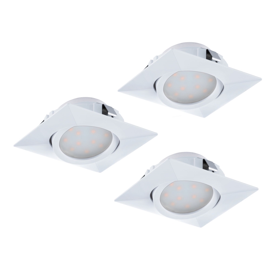 Eglo - PACK 3x Luminaire LED encastrable PINEDA 1xLED/4,9W/230V