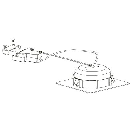 Eglo - PACK 3x Luminaire LED encastrable PINEDA 1xLED/4,9W/230V