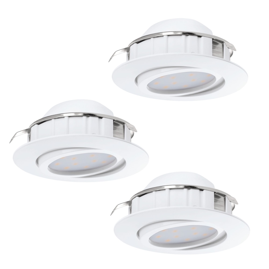 Eglo - SET 3x Lampada LED da incasso PINEDA 1xLED/4,9W/230V