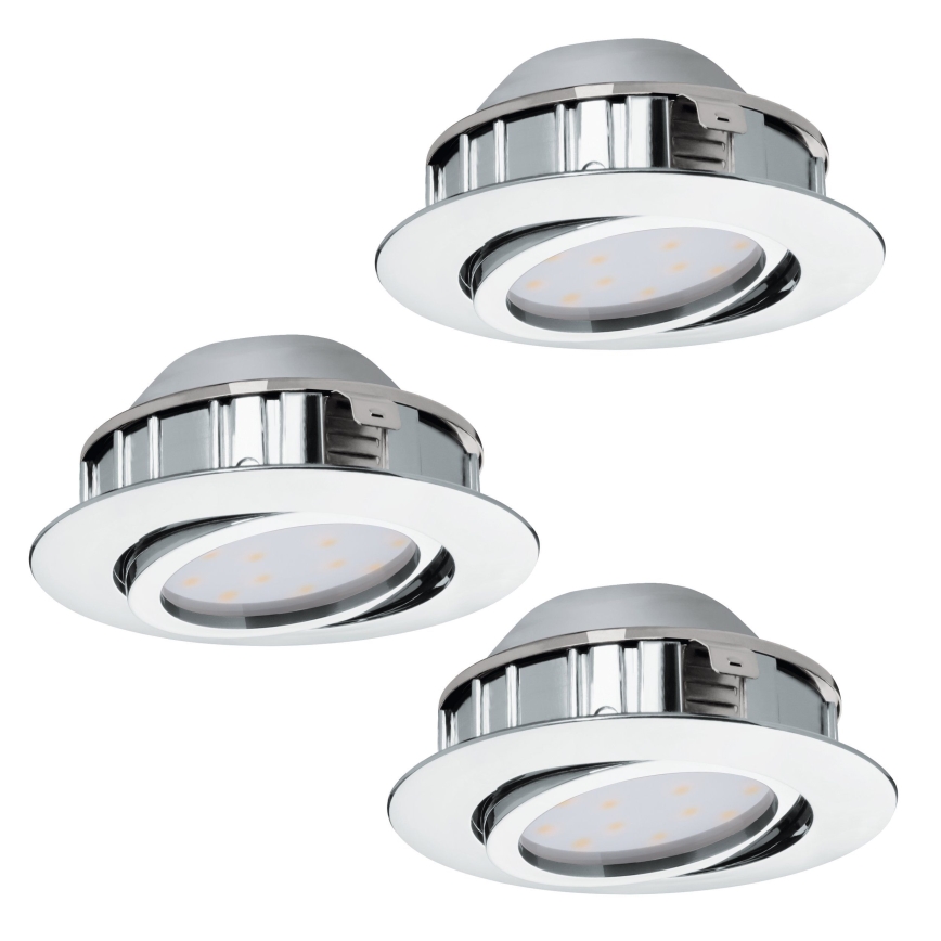 Eglo - KIT 3x Lampada LED da incasso PINEDA 1xLED/4,9W/230V