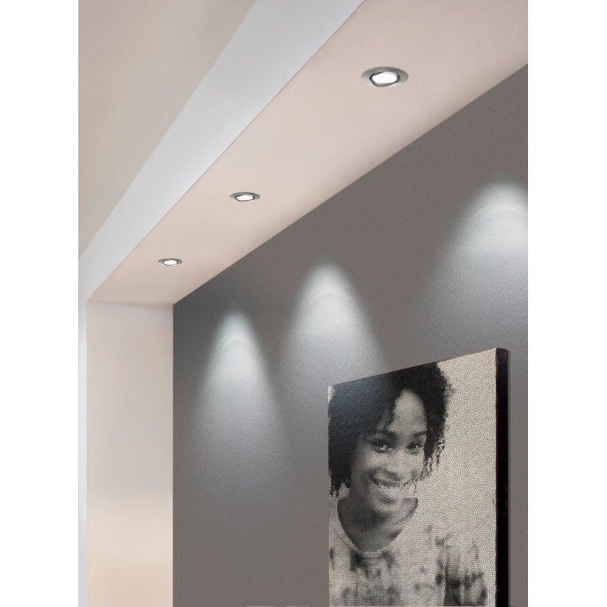 Eglo - KIT 3x Lampada LED da incasso PINEDA 1xLED/4,9W/230V