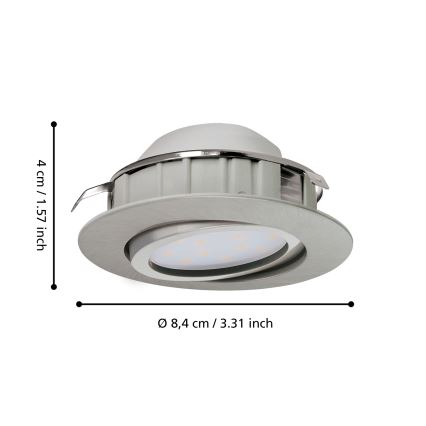 Eglo - Lot de 3 spots encastrés LED PINEDA LED/4,9W/230V