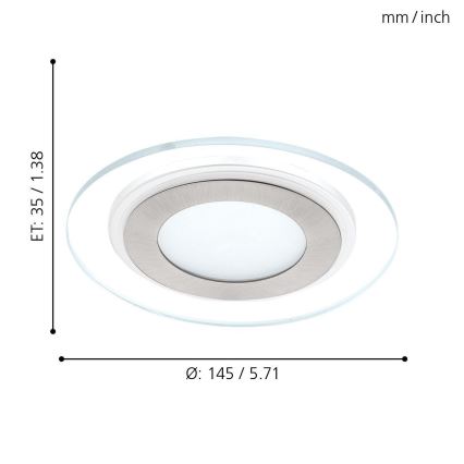 Eglo - Lampada LED da incasso 1xLED/11W/230V