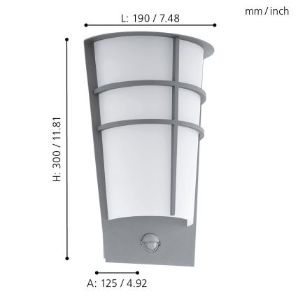 Eglo - Applique a LED da esterno con sensore 2xLED/2,5W