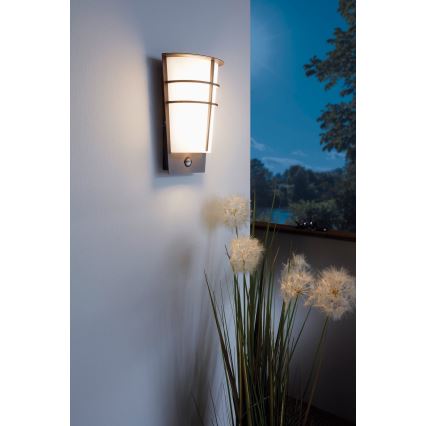 Eglo 96017 - Applique murale extérieure LED avec détecteur BREGANZO 1 2xLED/2,5W IP44