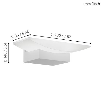 Eglo - Lampada da parete a LED/5,6W/230V