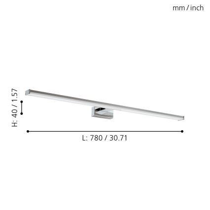 Eglo - Luminaire salle de bain LED/14W/230V 4000K 78 cm IP44