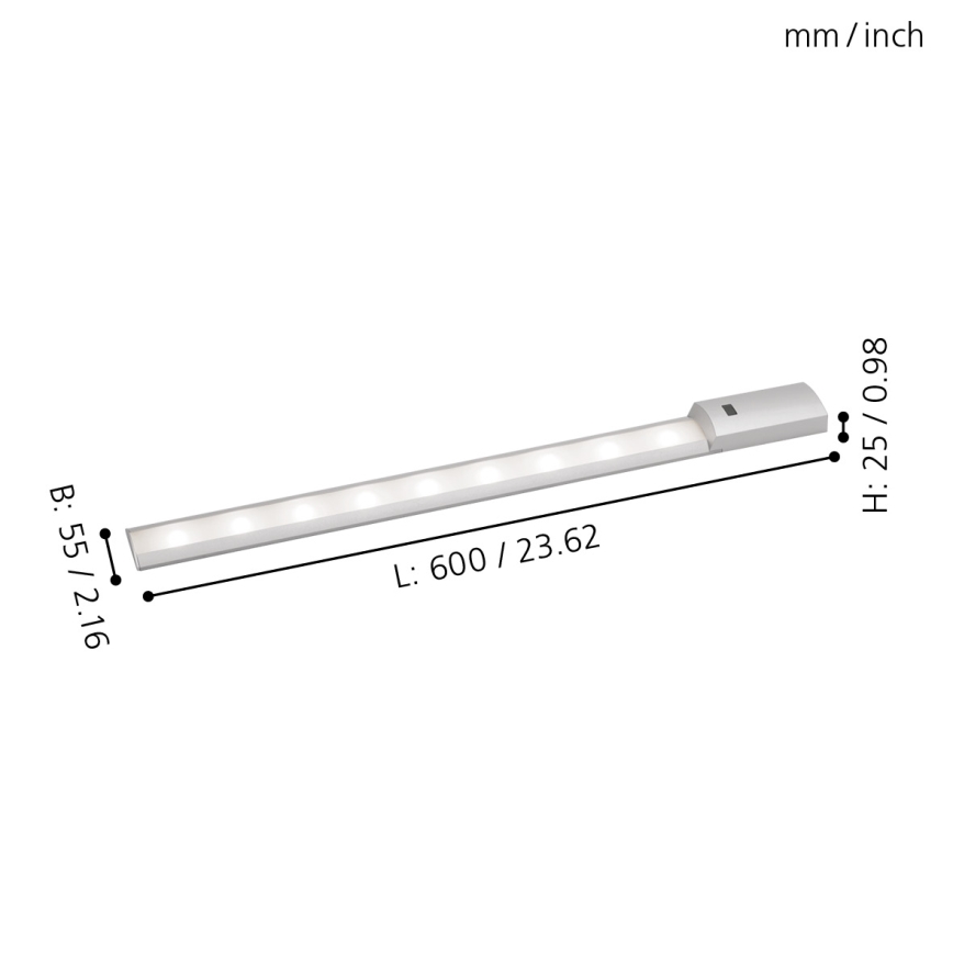 Eglo - Réglette LED de cuisine avec détecteur LED/8,1W/230V