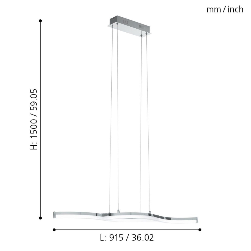 Eglo 96101 - LED-Deckenleuchte LASANA 2 2xLED/10,5W/230V