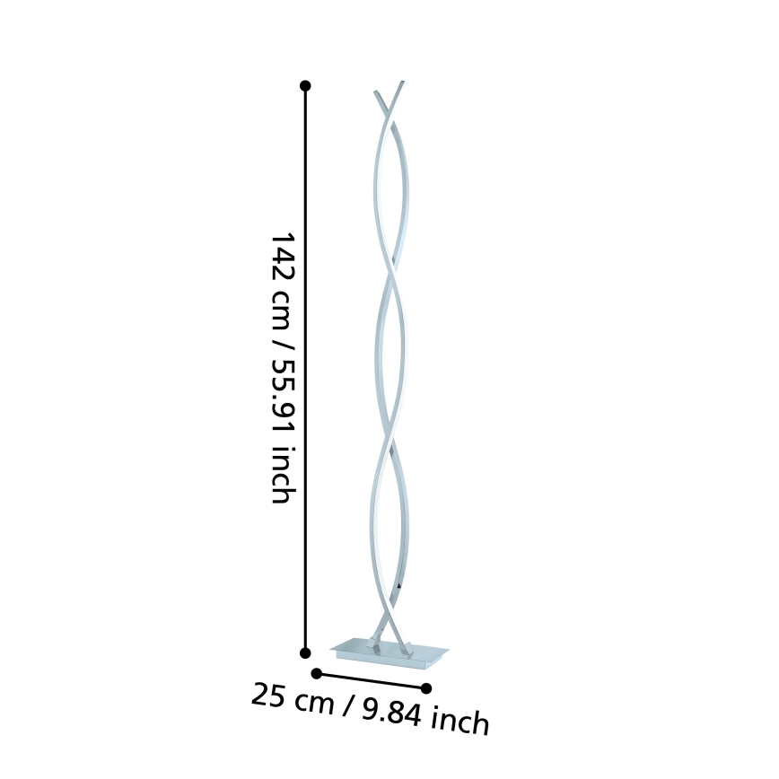 Eglo - LED-Stehleuchte LED/36W/230V glänzender Chrom