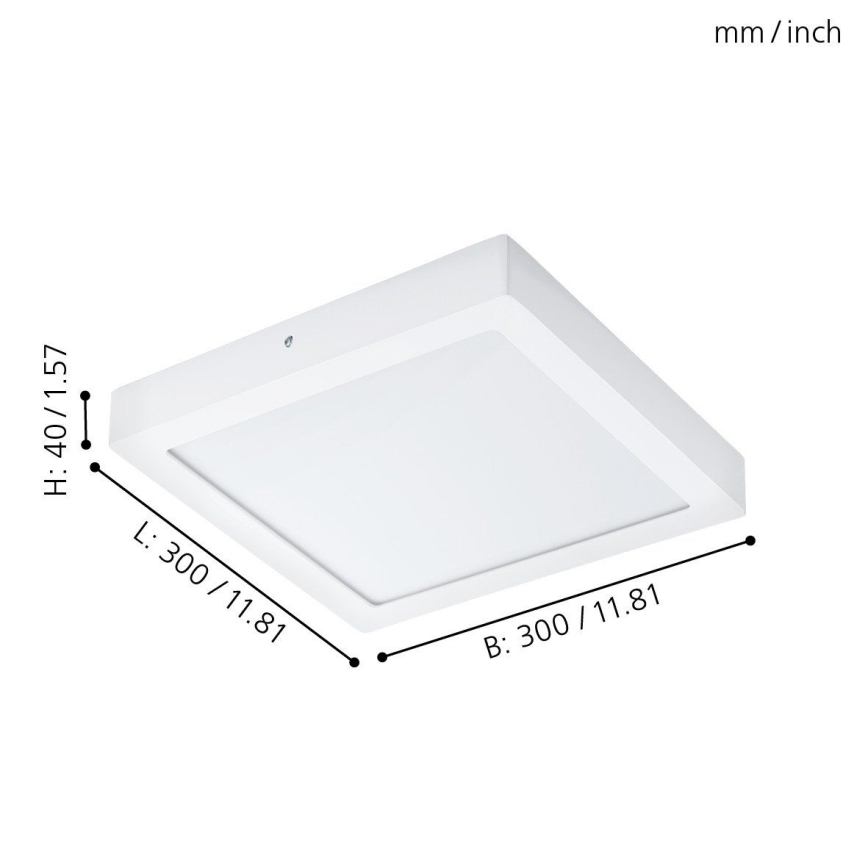 Eglo 96169 - Plafoniera a LED per bagno FUEVA 1 LED/22W/230V IP44 30x30 cm