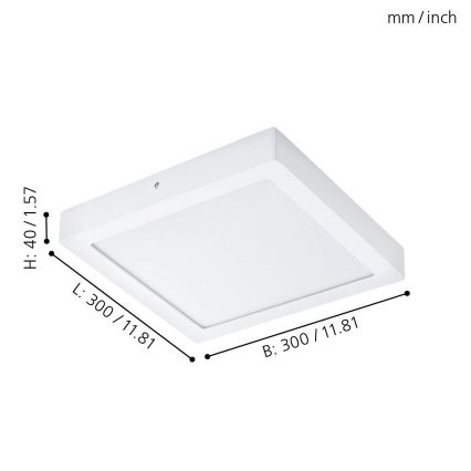 Eglo 96169 - Plafoniera LED FUEVA 1 LED/22W/230V