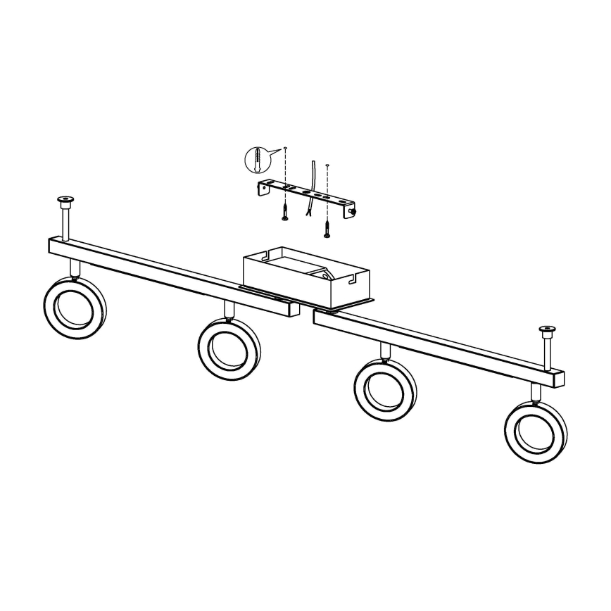 Eglo - Faretto 4xLED/3,2W + 2xLED/3,3/230V