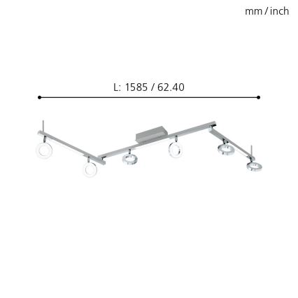 Eglo - LED-Spotleuchte 6xLED/3,2W + 3xLED/3,3W/230V