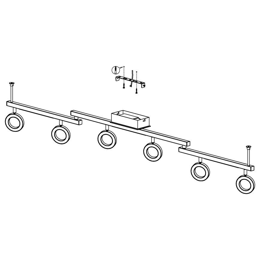 Eglo - LED-Spotleuchte 6xLED/3,2W + 3xLED/3,3W/230V