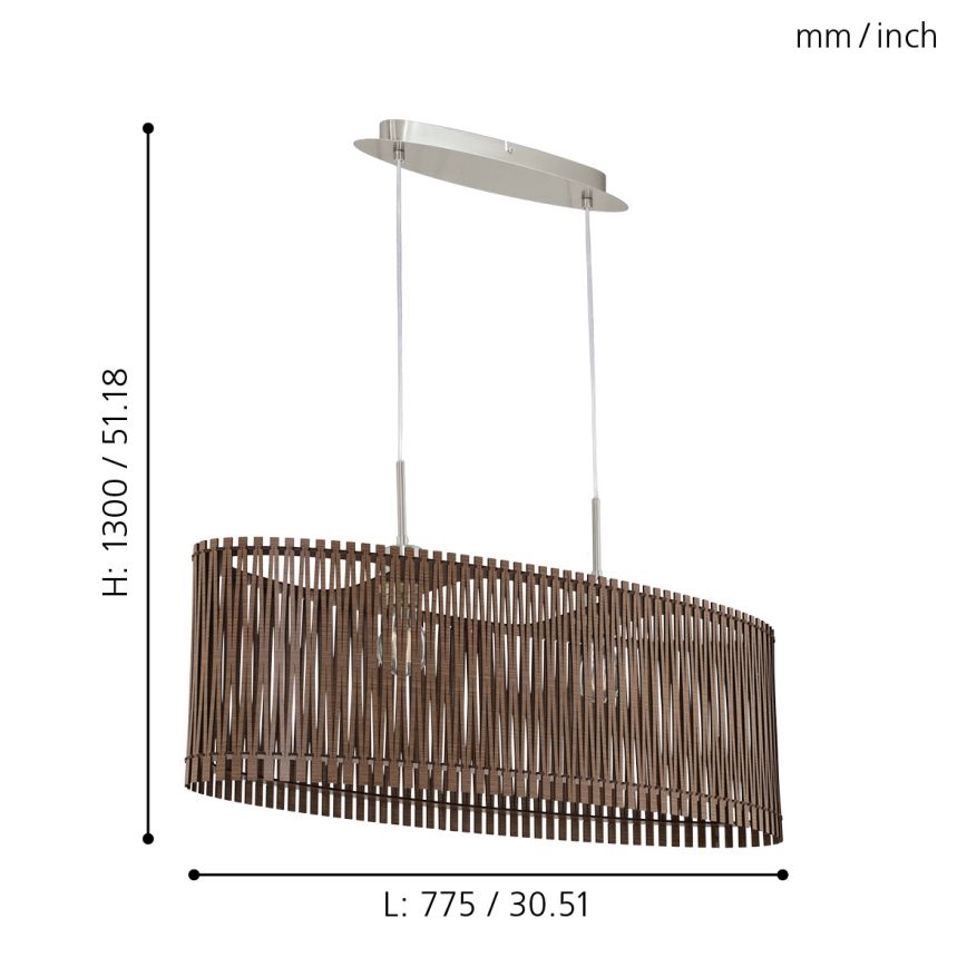 Eglo - Lampadario 2xE27/60W/230V