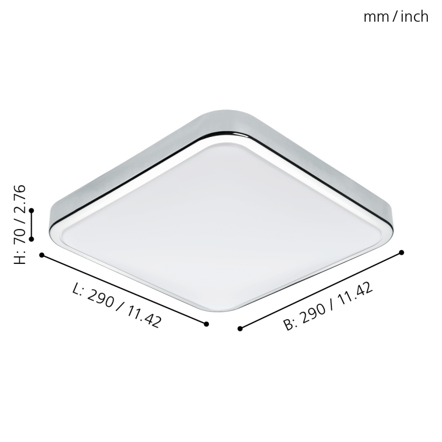Eglo - Plafonnier LED pour salle de bains LED/16W/230V IP44