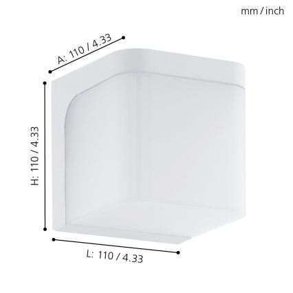 Eglo - LED-Wandleuchte für den Außenbereich LED/4,9W/230V IP44