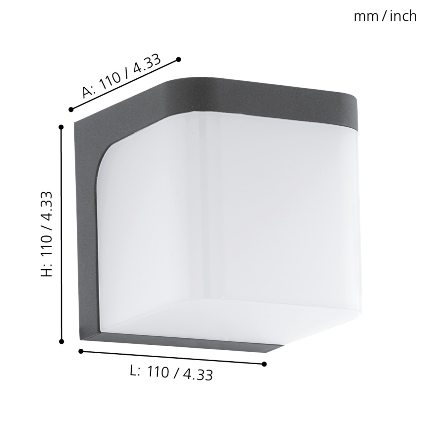 Eglo - LED-Wandleuchte für den Außenbereich LED/4,9W/230V IP44