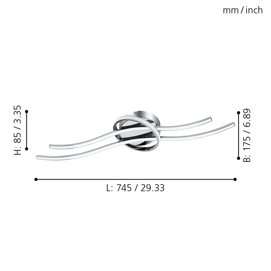 Eglo - Plafoniera LED LED/6W+LED/7W