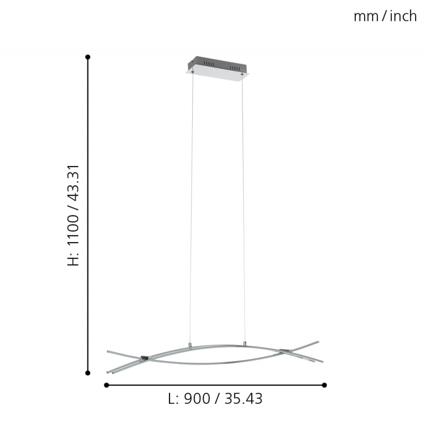 Eglo - LED Kronleuchter auf der Litze 3xLED/9W/230V