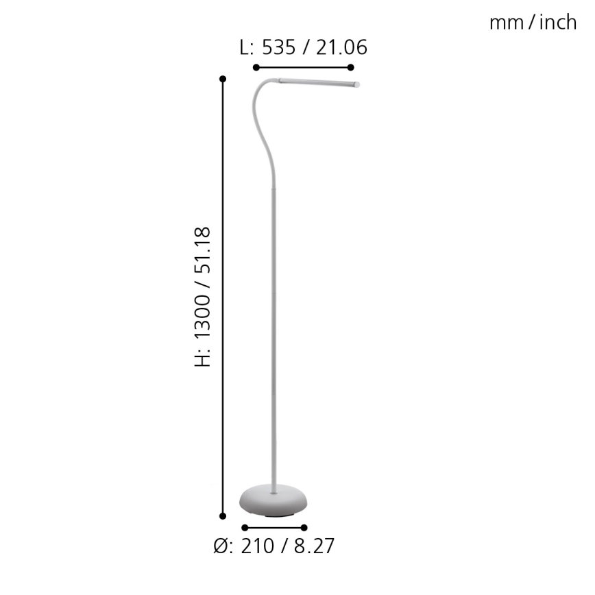 Eglo - LED Dimmerabile touch lampada con piedistallo LED/4,5W/230V
