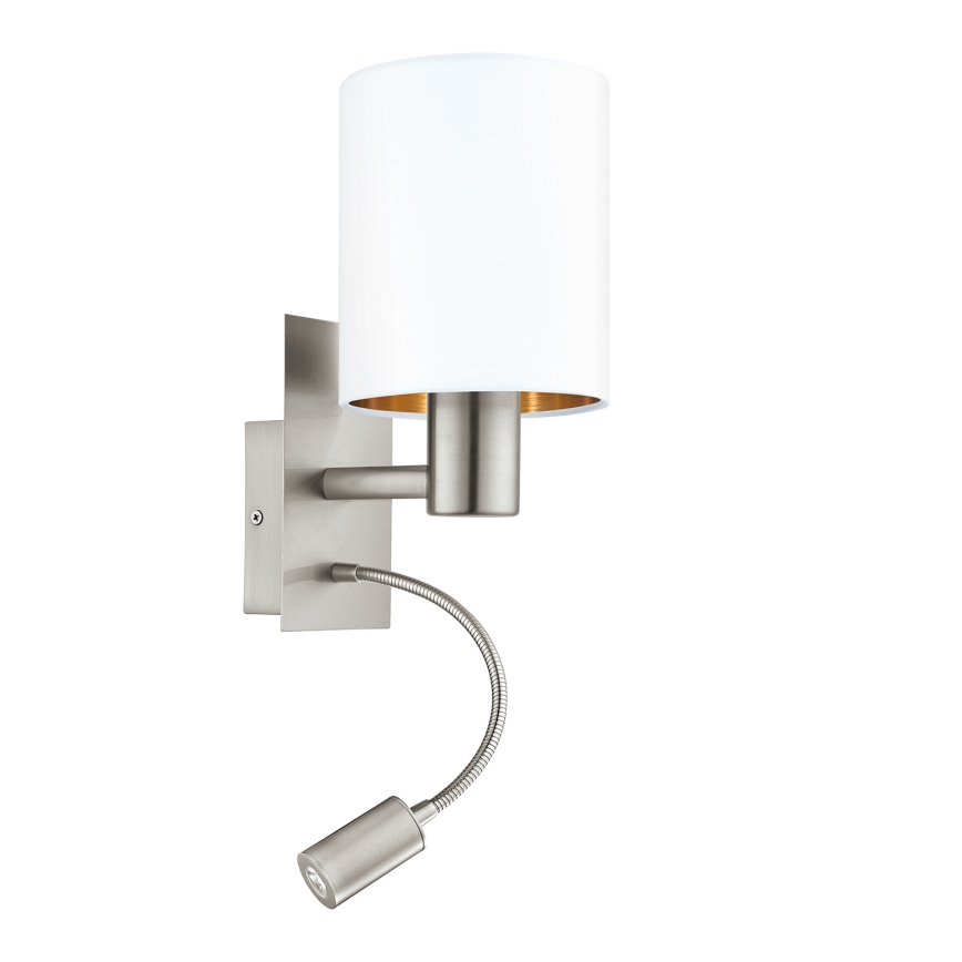 Eglo - Applique a LED 1xE27/40W+LED/3,8W bianco
