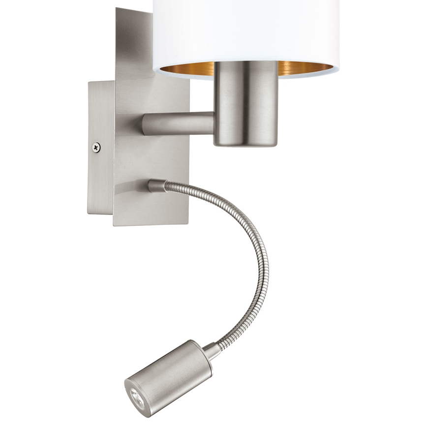 Eglo - Lampada LED flessibile 1xE27/40W/230V + LED/3,8W bianco