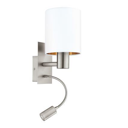 Eglo - Flexible LED-Leuchte 1xE27/40W/230V + LED/3,8W weiß