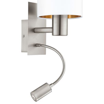 Eglo - Flexible LED-Leuchte 1xE27/40W/230V + LED/3,8W weiß