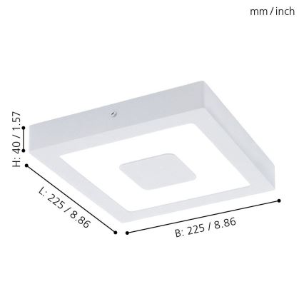 Eglo - Plafoniera LED da bagno LED/16,5W/230V
