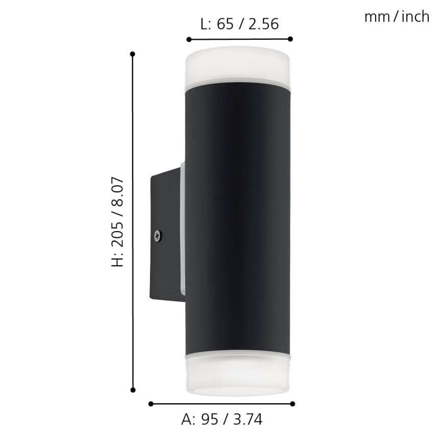 Eglo - Applique a LED da esterno 2xGU10/5W