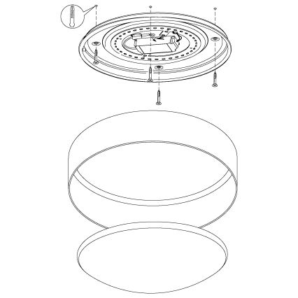 Eglo - Dimmbare LED-Deckenleuchte LED/18W/230V