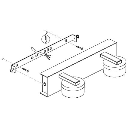 Eglo - à intensité variable applique murale salle de bain 2xLED/7,2W/ IP44
