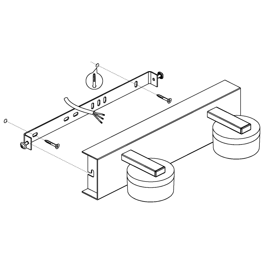 Eglo - à intensité variable applique murale salle de bain 2xLED/7,2W/ IP44