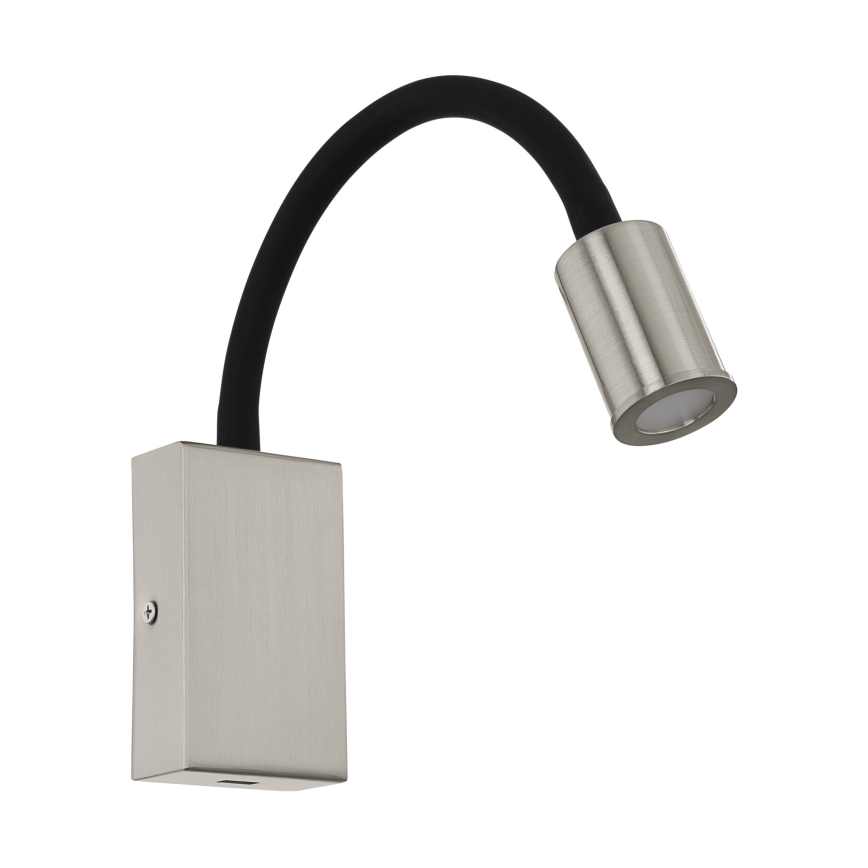 Eglo - LED Faretto da parete con caricatore USB 1xLED/3,5W/230V cromo opaco