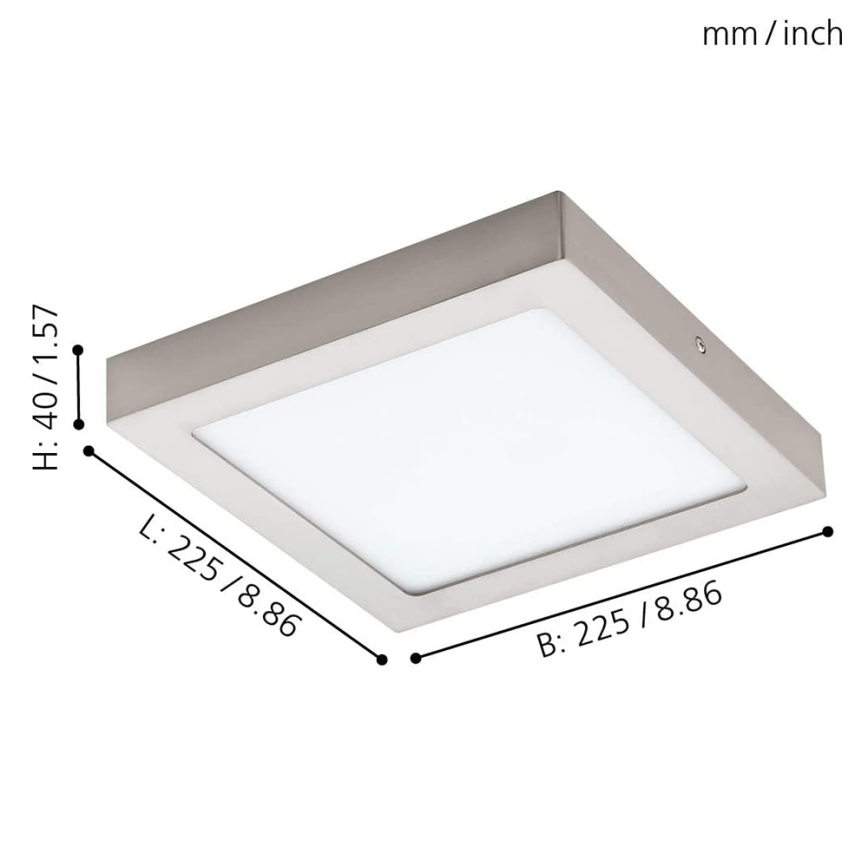 Eglo - LED RGBW dimmbare Deckenleuchte FUEVA-C LED/15,6W/230V Bluetooth 22,5x22,5 cm