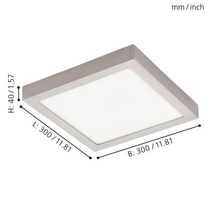 Eglo - Plafonnier LED RGBW dimmable FUEVA-C LED/21W/230V 30x30 cm