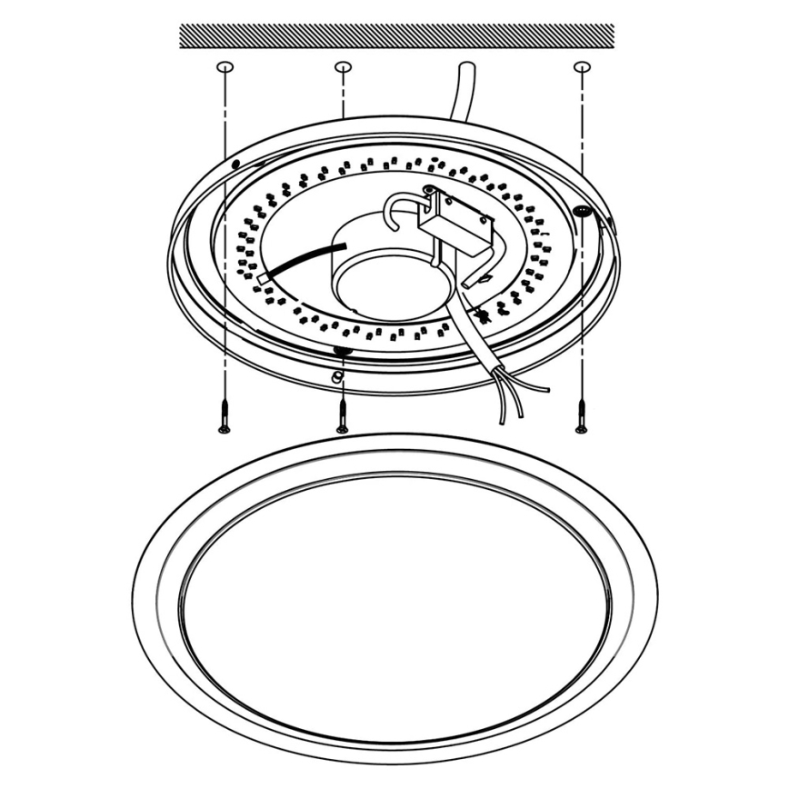 Eglo - Plafonnier LED RVBW à intensité variable COMPETA-C LED/17W/230V + télécommande