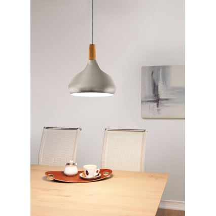 Eglo - Lampada a sospensione 1xE27/60W/230V 280mm argento
