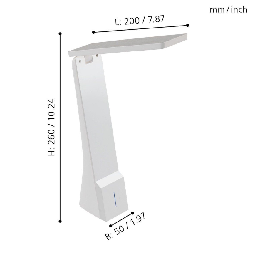 Eglo - Lampe de table LED à intensité variable 1xLED/1,8W/230V blanche