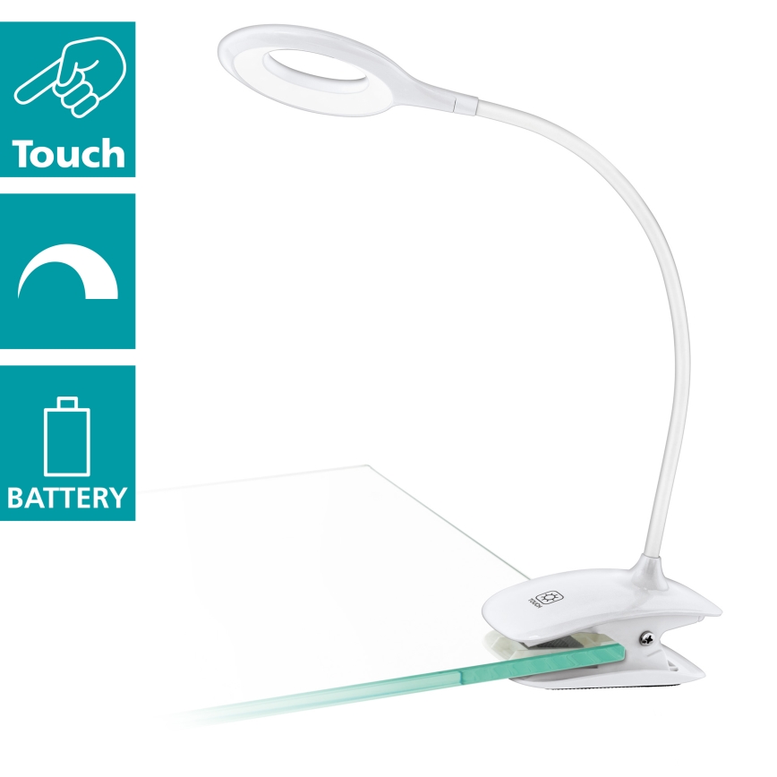 Eglo – dimmbare LED-Klemmleuchte LED/3W/5V 500 mAh weiß
