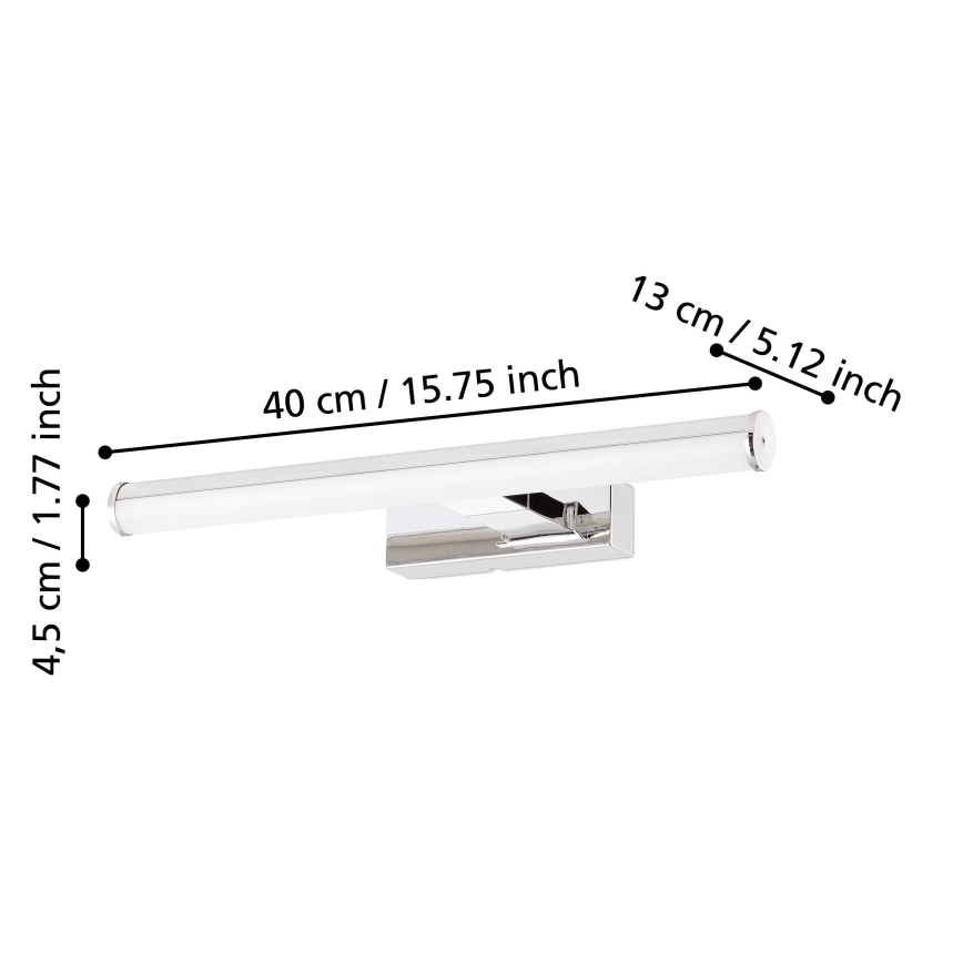 Eglo - Éclairage LED pour miroir de salle de bains LED/7,4W/230V 40 cm IP44 chrome brillant