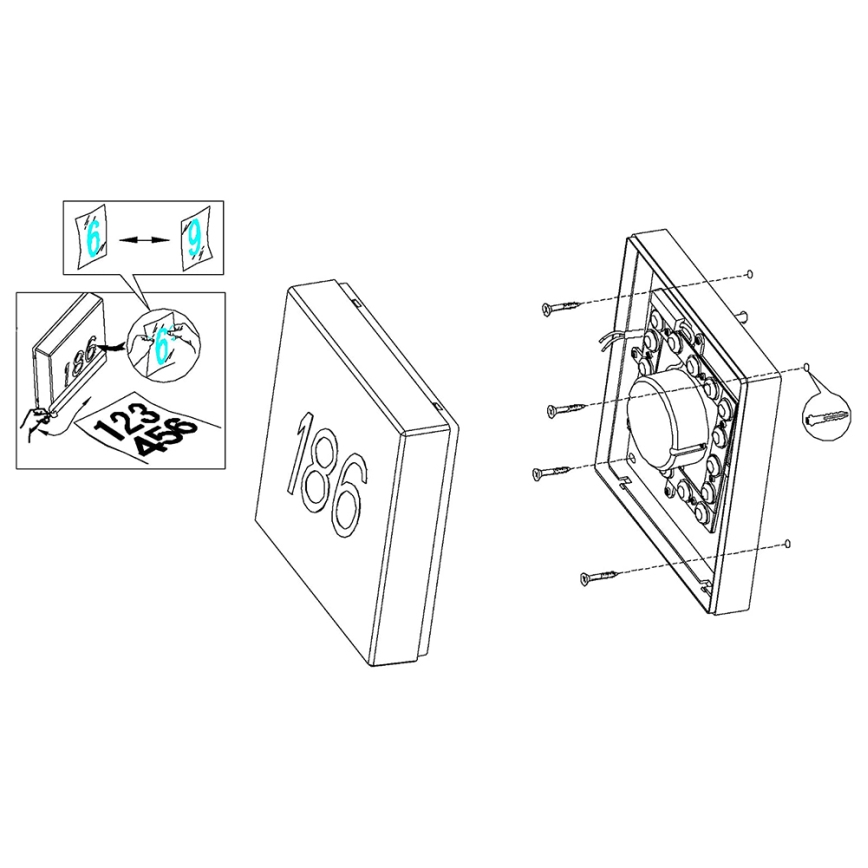 Eglo - Applique a LED da esterno TORAZZA-C LED/14W/230V