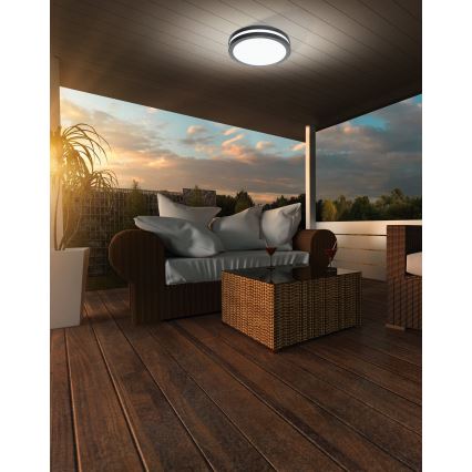 Eglo - Plafoniera LED dimmerabile da bagno LOCANA-C LED/14W/230V Bluetooth IP44 antracite