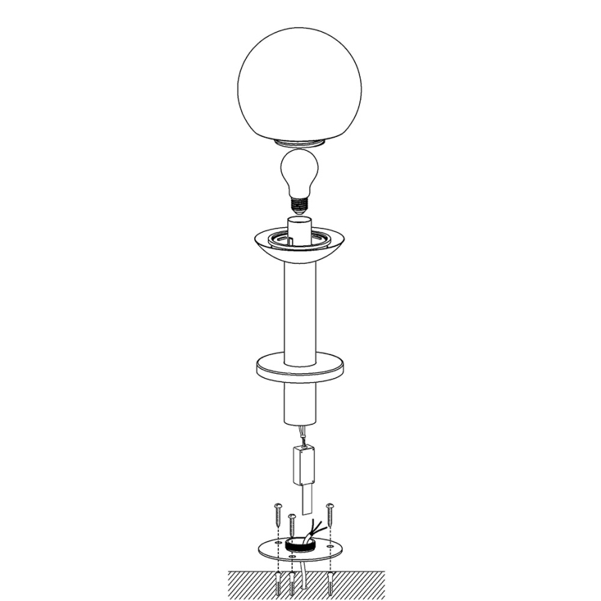 Eglo 97248 - Lampada da esterno dimmerabile a LED NISIA-C 1xE27/9W/230V 525 mm IP44